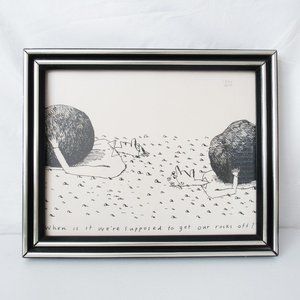 RARE! VINTAGE Stein Comic Art Collectable ‘Rocks’ Signed Print 68/500 Framed